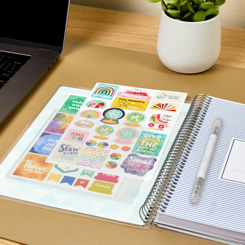 Avery Corner Pockets, 6" x 6", Translucent Files for Planners