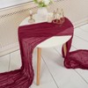 12 Pack Burgundy Cheesecloth Table Runner,10FT Gauze Boho Long Easter