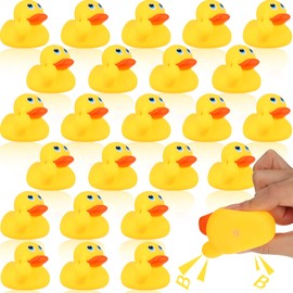 Paterr 12 Pcs Small Yellow Rubber Ducks in Bulk Car Rubber Ducks Funny Bath Toy for Bathroom Baby Shower Pool Party Supplies Birthday Decorations