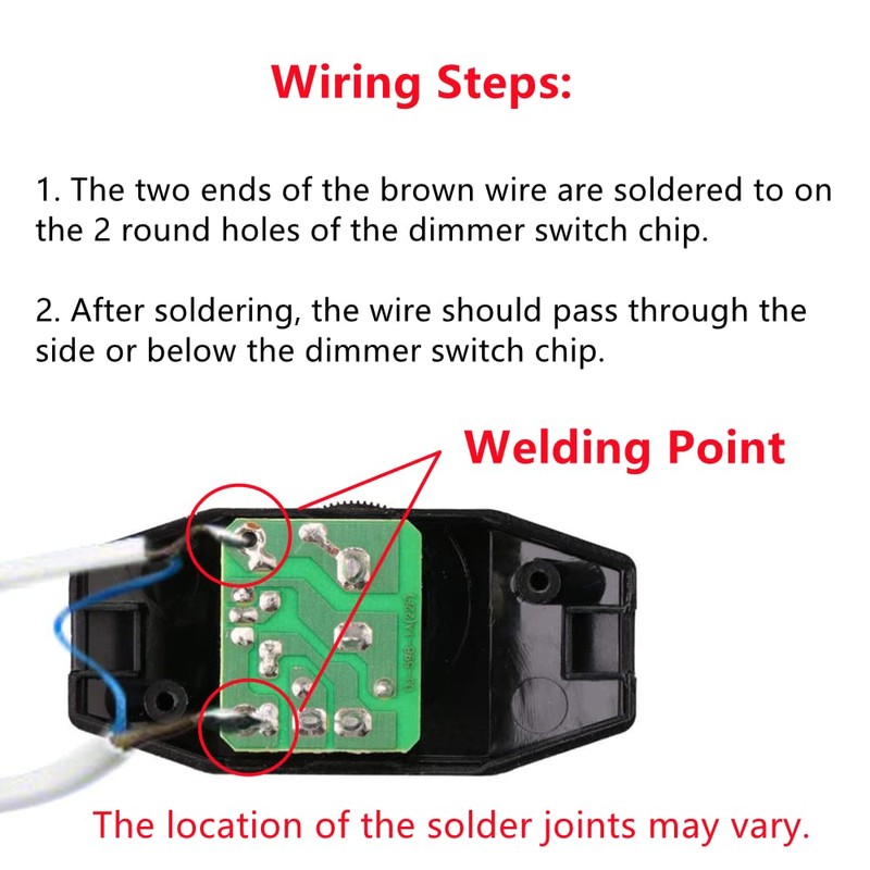 Inline Dimmer Switch Manual Knob Dimmer Switch Rotary Trailing Egde