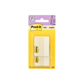 Post-it Tabs, 2 in Solid, White, 12 Tabs/On-The-Go Dispenser, 2 Dispensers/Pack (686-24WE)