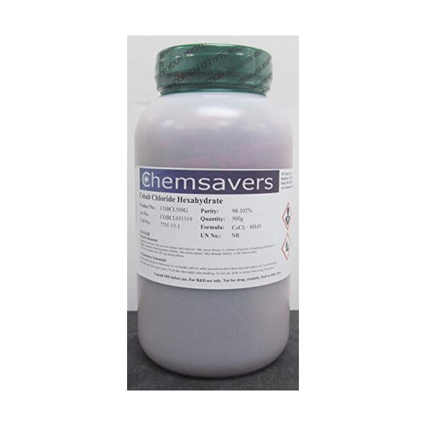 Cobalt Chloride Hexahydrate, 98-102%, 500g