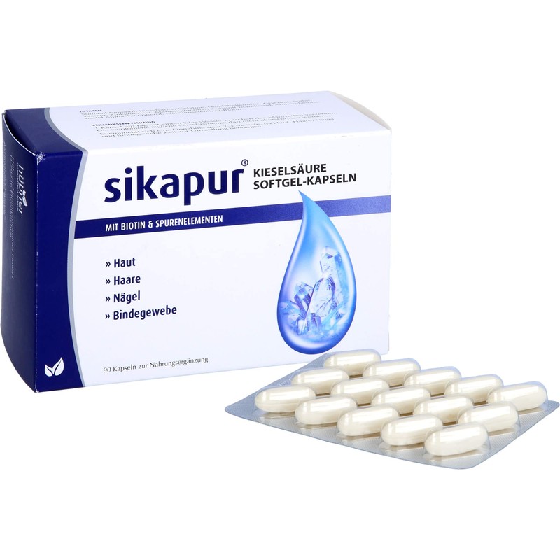 Sikapur Orthokieselsäure-Weichgel 90 Kapseln, mit Biotin und Spurenelementen