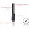 2pcs Professional Salon Teasing Back Comb, Black Carbon Comb by