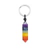 Zysta Gemstone 7 Chakra Keyring Natural Healing Stones Key Ring