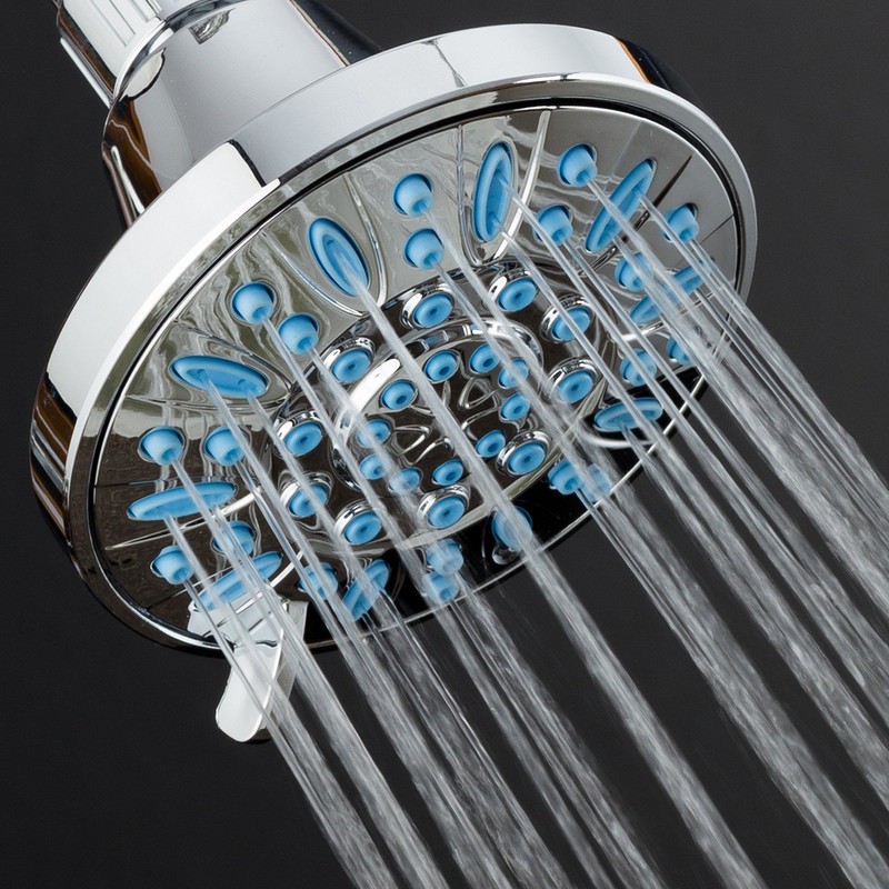 AquaDance Anti-Clog High-Pressure 6-setting Shower Head with Nozzle Protection from