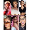 TIANYESY Y2K Sunglasses For Women Men Fashion Shield Rimless Wrap