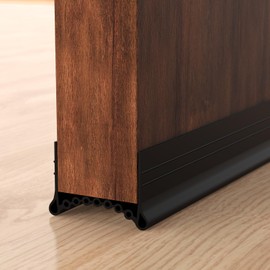 SUNMON Silicone Door Draft Stopper, 39.6 inches Upgraded Seal Blocker, Under Door Sweep Weather Stripping（Black）
