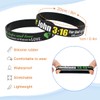 kilofly 8-Pack Christian Bible Verse Silicone Wristbands Scripture Bracelets, Love