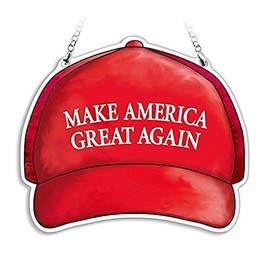 Amia Make America Again, Glass Suncatcher, Multicolored
