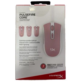 HyperX Pulsefire Core RGB Gaming Mouse 7 Programmable Buttons Pink/White 639P1AA