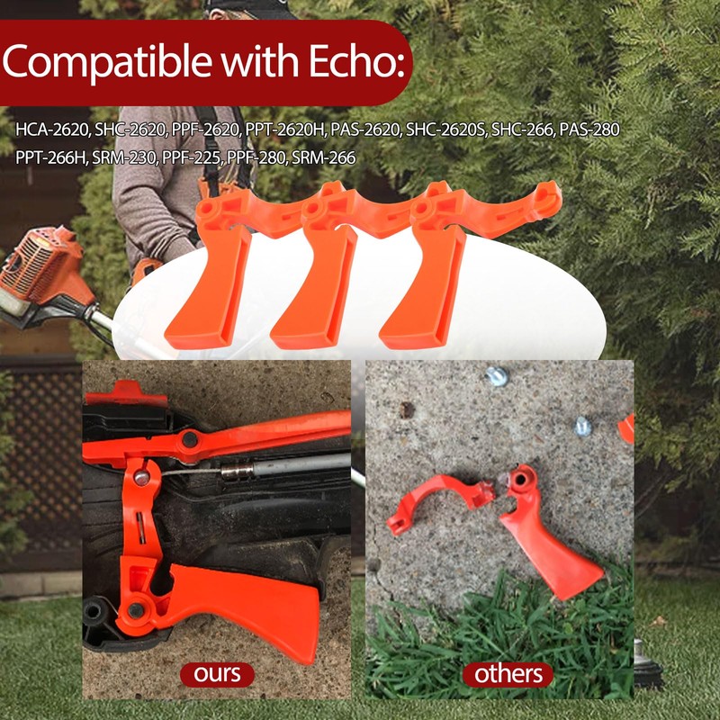3 Pack C453000482 Throttle Triggers Compatible with Echo SRM-266S, SRM-266T,