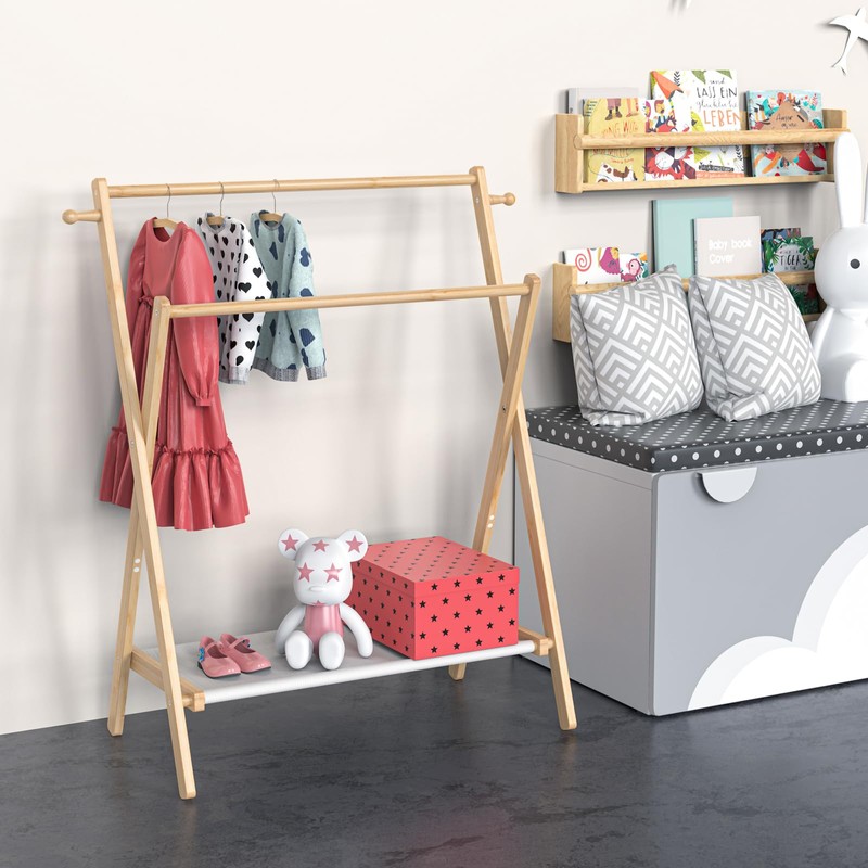 Kids Clothing Rack, Small Clothes Rack for Toddler Pets, Kids