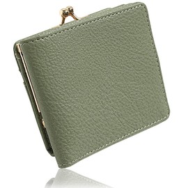 JOKnight Mail-bin Coin Purse Bifold Wallet, Thin Type, Women's, Thin, Slim, Compact Bifold Wallet, Cashless Wallet, Kiwi F