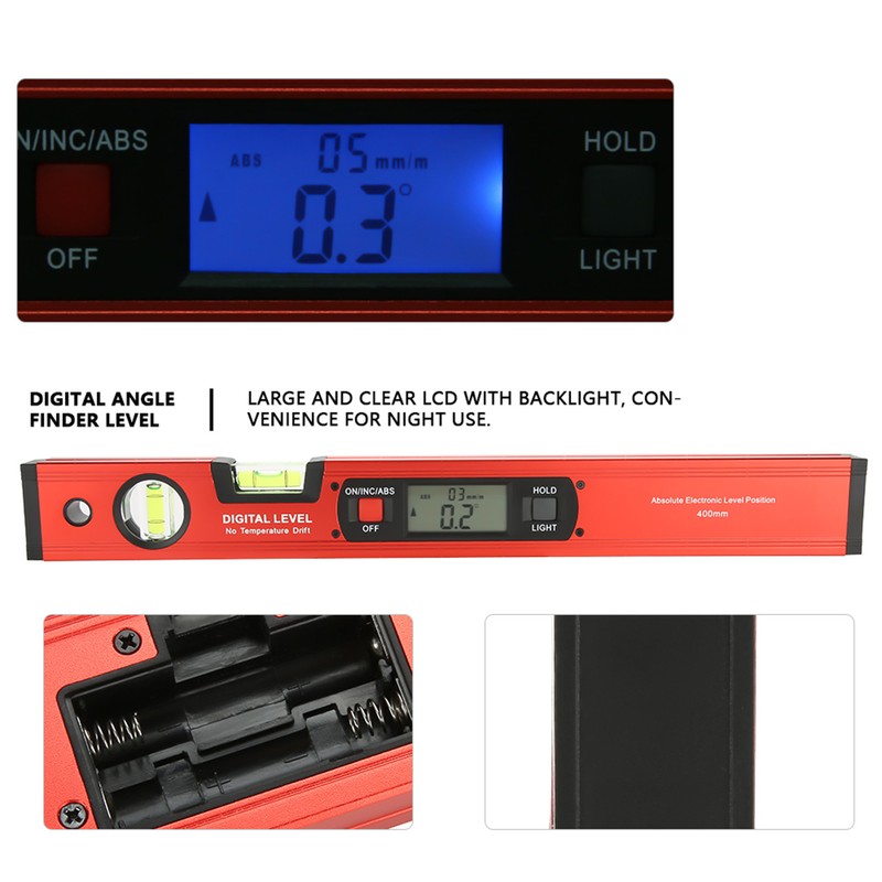 Digital Aluminum Alloy Magnetic Angle Finder Level 4 X 90°