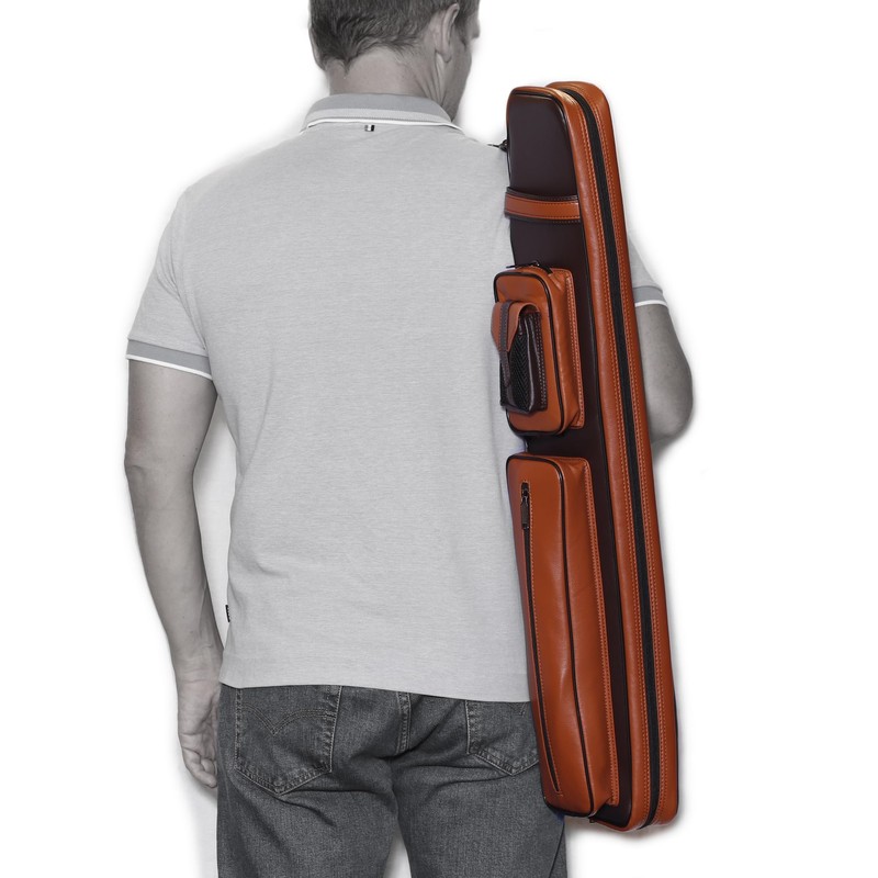 OKKO Billiard Pool Cue Soft Case Brown/Dark Brown 4x8