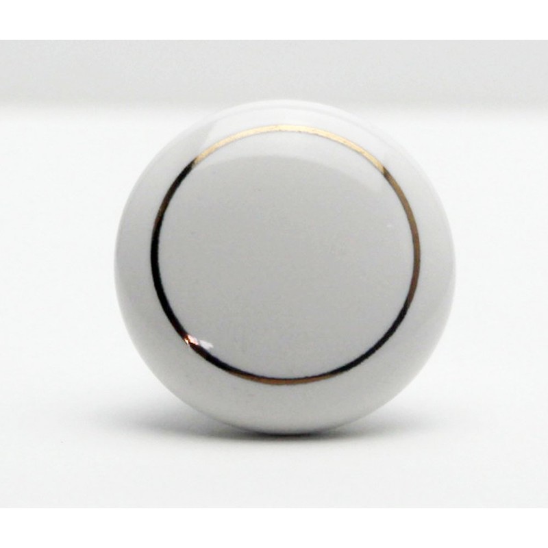 WAKI TW-161 Ceramic Knob, Platinum Ring, 1.3 inches (32 mm)