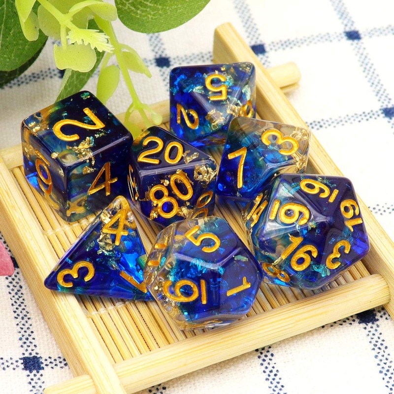Haxtec DND Dice Set 7PCS Polyhedral Dice Compatible with Dungeons