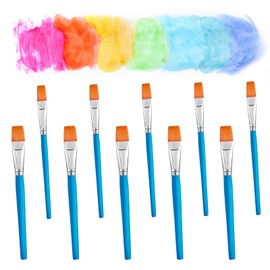 10 Pcs Paint Brushes, Durable & Smooth Nylon Paint Brush Suitable for Acrylic, Oil, Watercolor & Gouache Painting(Sky Blue)
