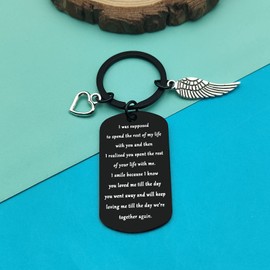 Dabihu Memorial Gifts Keyring In Memory of Husband/Wife Gifts Sympathy Keyring Loss of Loved Gift I Was Supposed to Spend the Rest of My Life With You Memory Gift Remembrance Keepsake Gifts Keychain