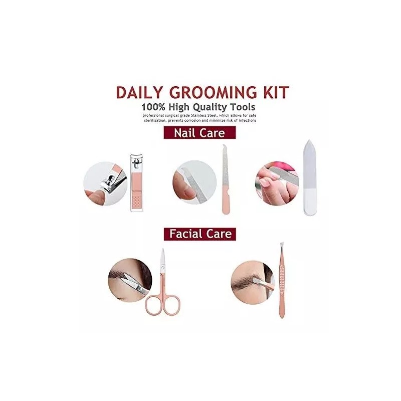 Hantekas Kit De Manicura Profesional 5 En 1, Acero Inoxidable