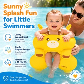 Baby Pool Float for Toddlers – Inflatable Swim Ring with Sun Canopy for Pool & Summer Water Play