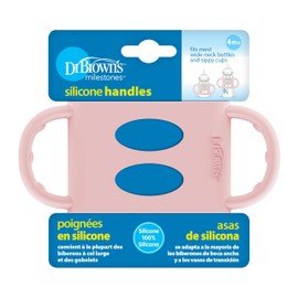 Dr. Brown's Silicone Bottle Handle for Wide-Neck Baby Bottles - Pink - 4m+