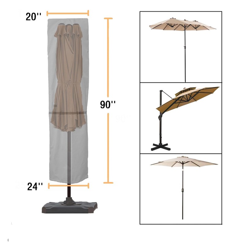 Patio Umbrella Cover with Rod for 7 to 11 Ft