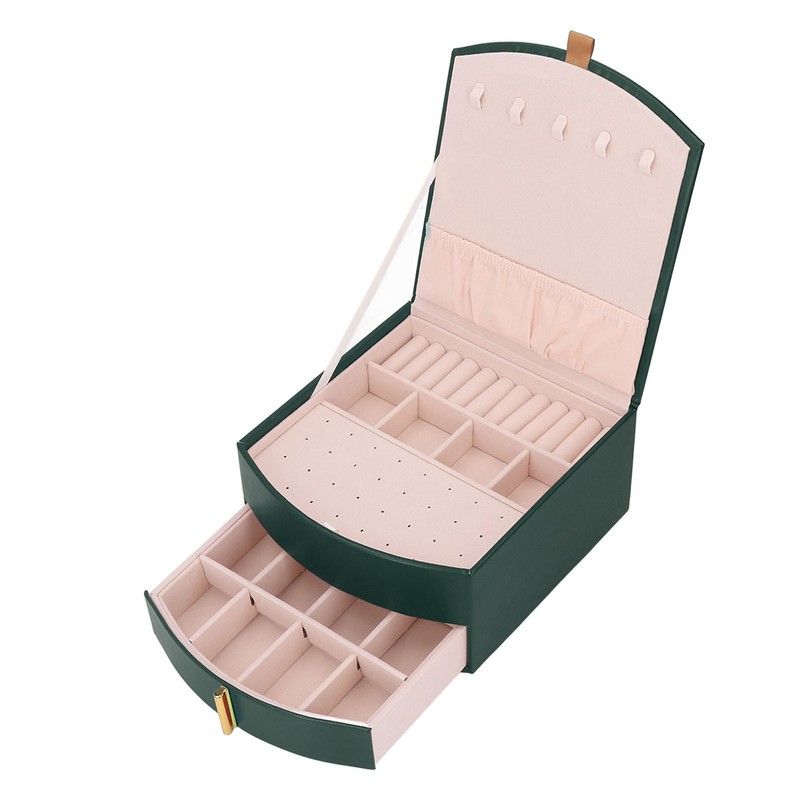 Jewelry Box Double Layer Multifunction High Capacity Jewelry Storage Case