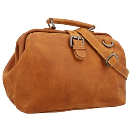 Gusti Tillie A. Handlebar Bag with Plate Shoulder Bag Leather Vintage Leather Brown