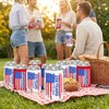 12 Pcs 4th of July 250th Anniversary USA Flag Can