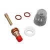 6 Pcs TIG Torch Glass Cup Collet Kit 2.4MM Glass