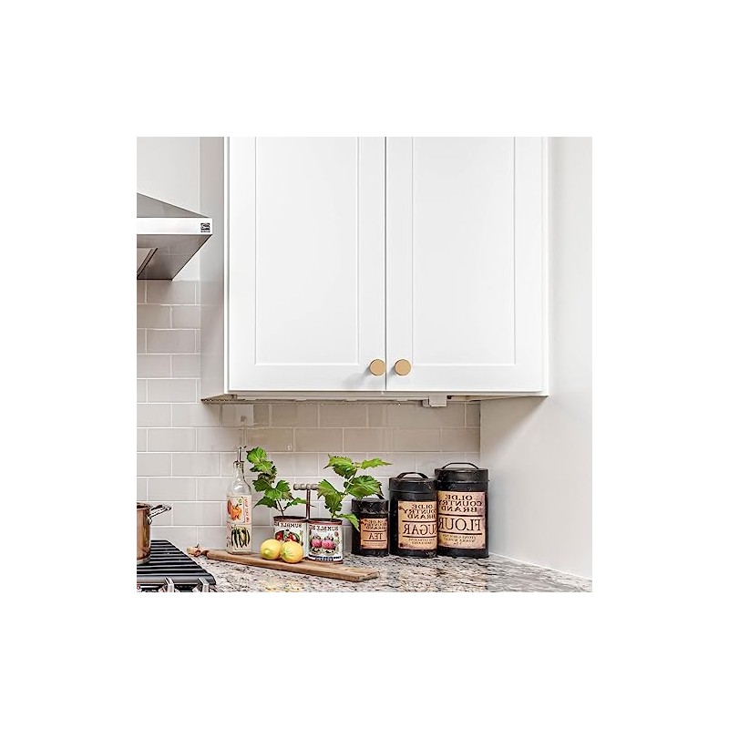 Amerdeco 10 Pack Champagne Bronze Kitchen Cabinet Knobs and Pulls