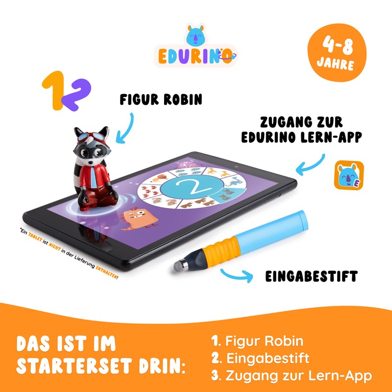 Edurino Robin Starter Set Numbers & Quantities from 4 Years