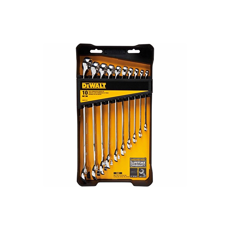 DEWALT Combination Wrench Set, SAE, 10 Piece (DWMT72167)