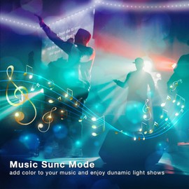 phopollo LED Lights for Bedroom 200ft (2 Rolls of 100ft), Music Sync Color Changing, Smart App Control with Remote, Ultra-Long LED Strip Lights for Party, Home Decoration.