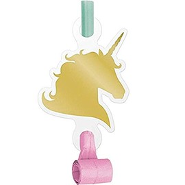 Creative Converting Unicorn Sparkle Blowouts with Medallion Party Supplies, Multicolor, 5.25"" x 2.55"""