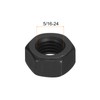 sourcing map 5/16-24 Hex Nuts, Carbon Steel Grade 8.8 Black