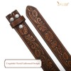 JASGOOD Western Leather Belt Strap for Men without Buckle Engraved