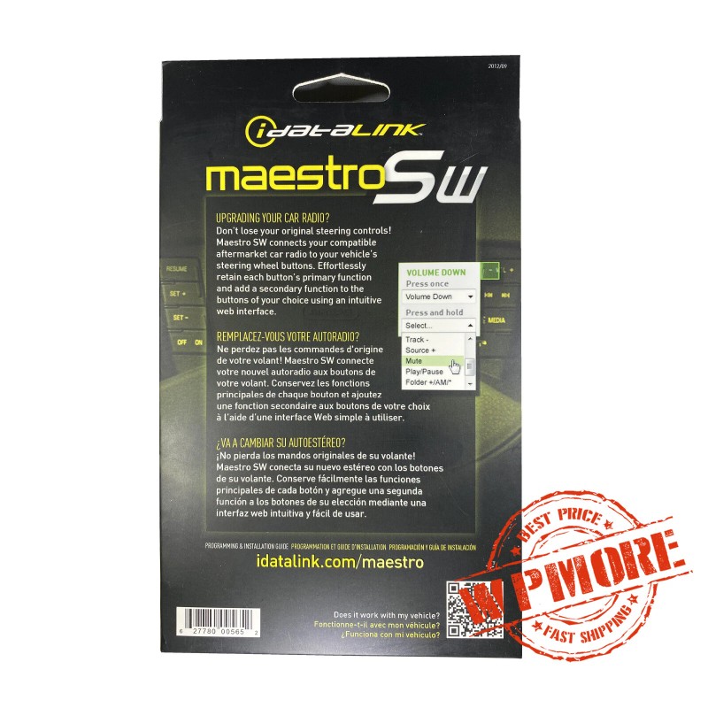 iDatalink Maestro SW ADS-MSW Universal Steering Wheel Control Interface Adapter