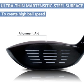 POSSOT Golf Hybrid, Utility Golf Clubs with 40 Inch Black Graphite Shaft, Hybrid Golf Clubs for Men and Woman, Stiff Flex