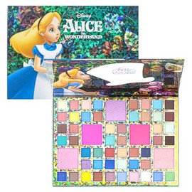 Alice in Wonderland Paleta de sombras de ojos 55 bien con espejo, maquillaje para niñas y adolescentes de edad 13 +, colores brillantes y mates, por Townley Girl