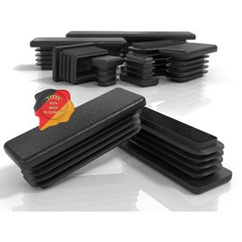 PD® Lamellar Plugs 80 x 40 mm for Square Tube, End Caps, Rectangular, Made of PE Plastic, Pipe Plugs for Pipe Cover of Steel Pipe, Stainless Steel Tube, Aluminium Tube and Aluminium Profile,