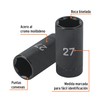 Truper D-7327-ML, Dado largo impacto de 27 mm, 6 puntas,