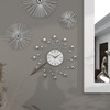 Deco 79 Metal Starburst Decorative Wall Clock With Crystal Accents