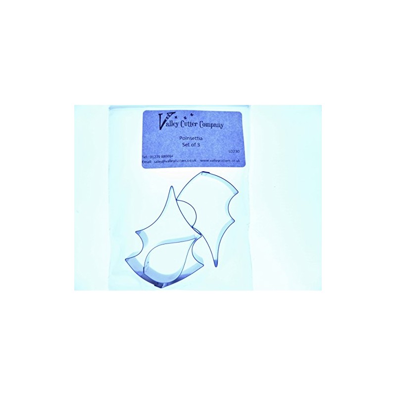 Poinsettia Stainless Steel Sugarcraft Cutters - Set of Three Cutters