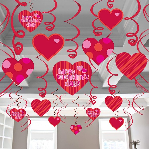 Valentine Hanging Hearts for Valentine Day Decoration - Pack of 36 | Valentines Day Decor | Valentines Day Decorations for the Home | Valentine Tree Decorations | Valentines Hanging Decorations