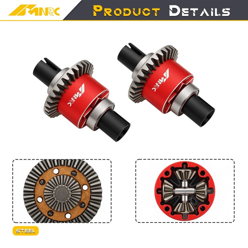 NMNRC Alum 2Pcs Front Rear Differential Diff Gear Kit Compatible