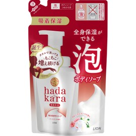hadakara body soap foaming type floral bouquet scent refill 440ml