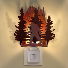 Tuanse Bigfoot Plug in Night Light Wilderness Farmhouse Sasquatch Metal LED Night Light Decorative Vintage Novelty Bigfoot Lamp Decor for Holiday Bedroom Living Room Bathroom Christmas Gift